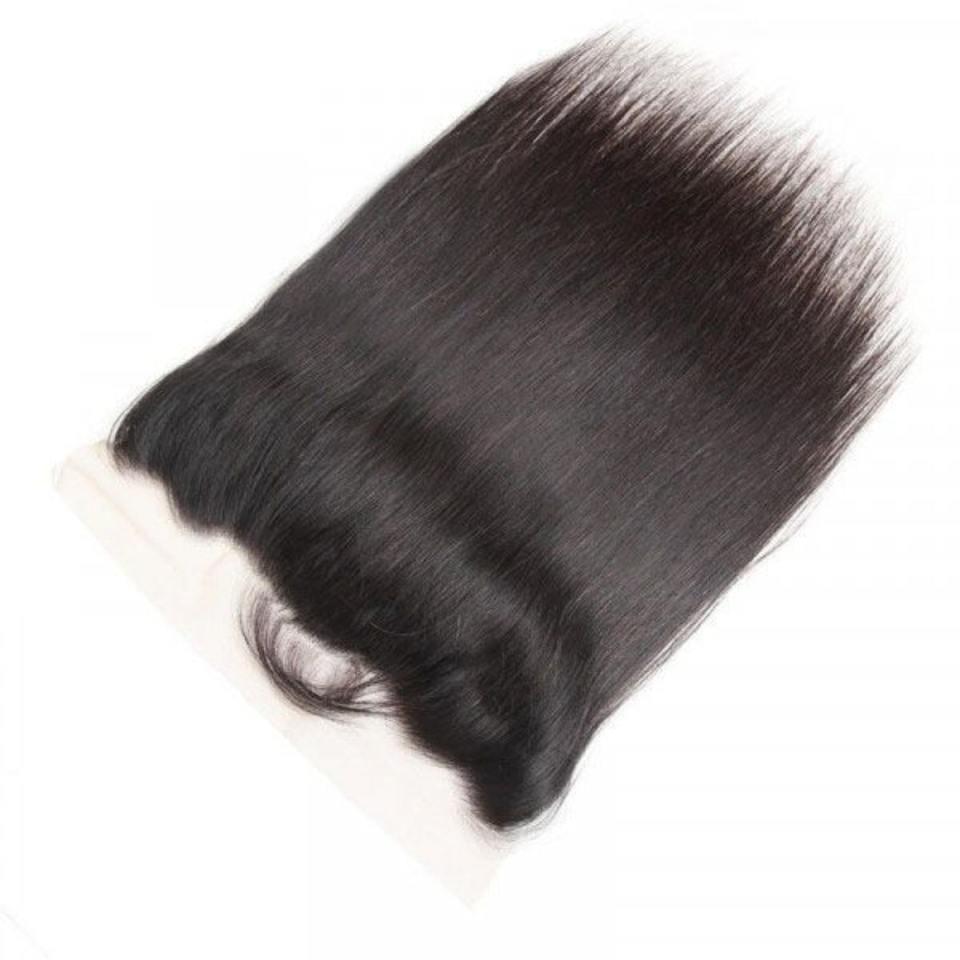 Black hair extension on a white background